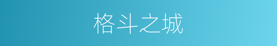 格斗之城的同义词