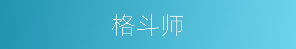 格斗师的同义词