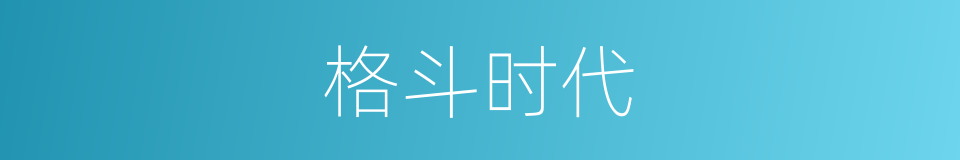 格斗时代的同义词