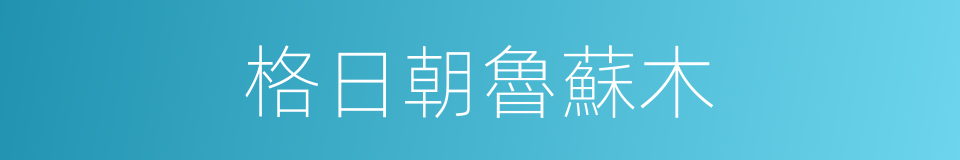 格日朝魯蘇木的同義詞