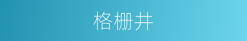 格栅井的同义词