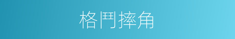 格鬥摔角的同義詞