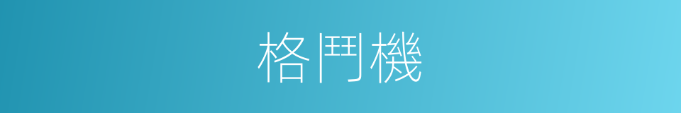 格鬥機的同義詞