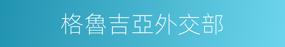 格魯吉亞外交部的同義詞