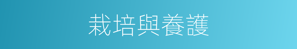栽培與養護的同義詞