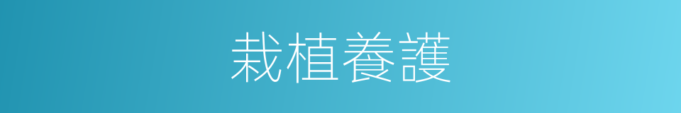 栽植養護的同義詞