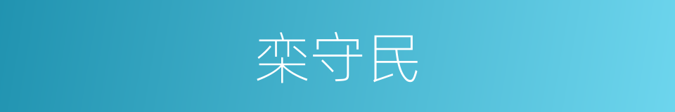 栾守民的同义词