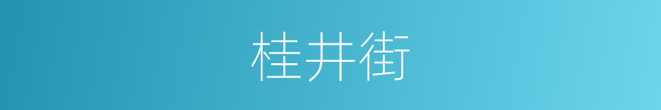 桂井街的同义词