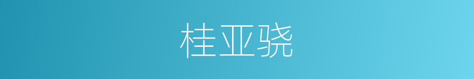 桂亚骁的同义词