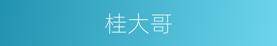 桂大哥的同义词