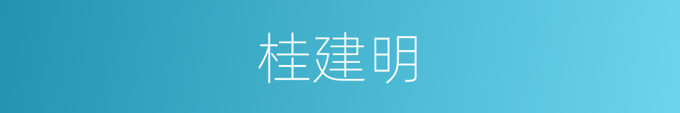 桂建明的同义词