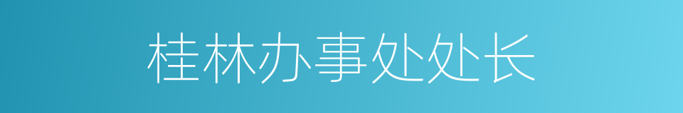 桂林办事处处长的同义词