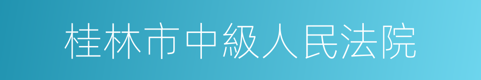 桂林市中級人民法院的同義詞