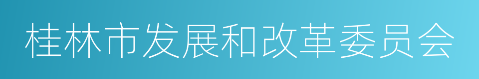 桂林市发展和改革委员会的同义词