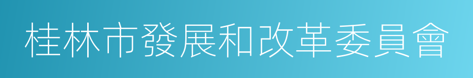 桂林市發展和改革委員會的同義詞