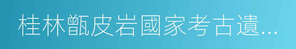 桂林甑皮岩國家考古遺址公園的同義詞