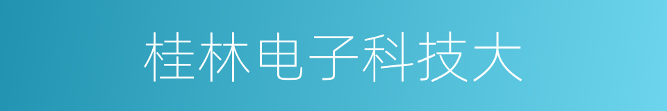 桂林电子科技大的同义词