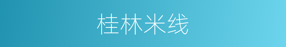 桂林米线的同义词