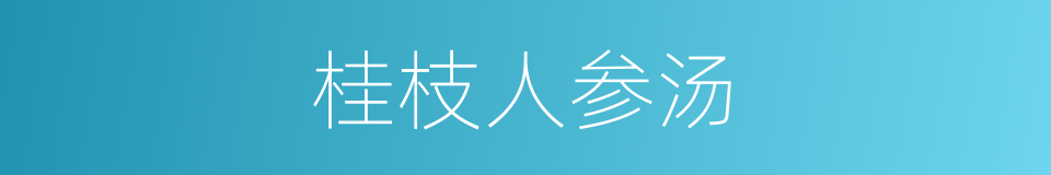 桂枝人参汤的同义词