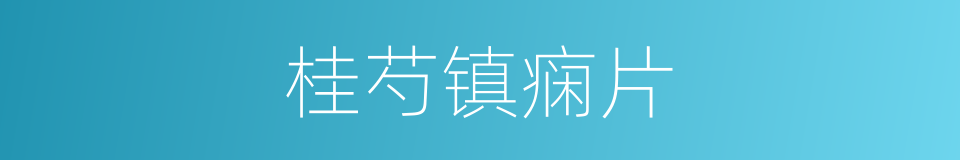 桂芍镇痫片的同义词