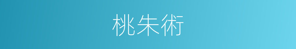 桃朱術的意思