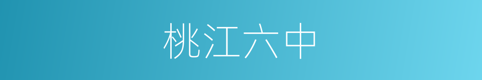 桃江六中的同义词