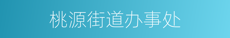桃源街道办事处的同义词