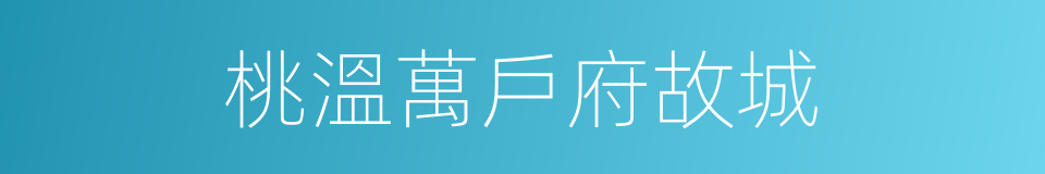 桃溫萬戶府故城的同義詞