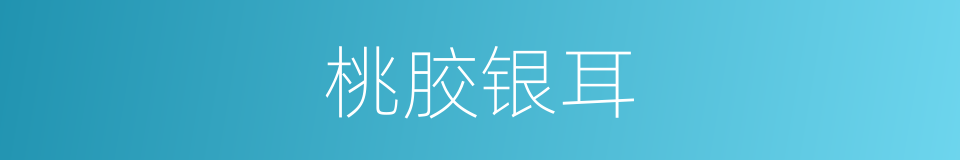 桃胶银耳的同义词