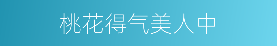 桃花得气美人中的同义词