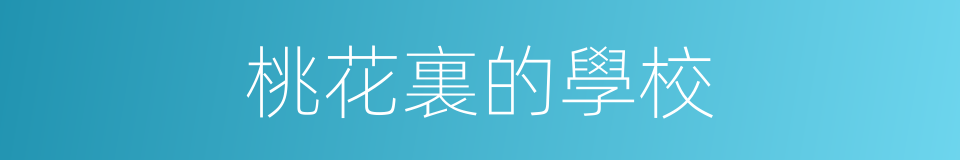 桃花裏的學校的同義詞