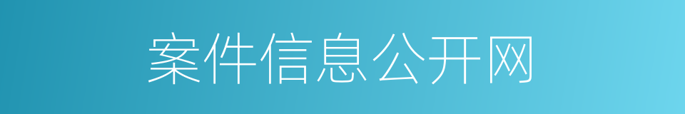 案件信息公开网的同义词