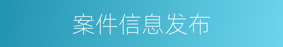 案件信息发布的同义词