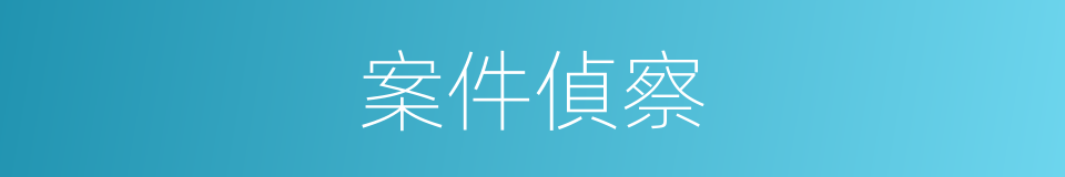 案件偵察的同義詞