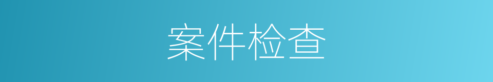 案件检查的同义词