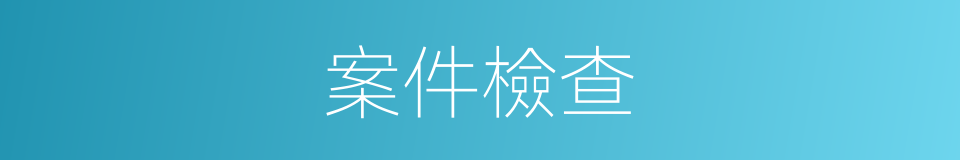 案件檢查的同義詞