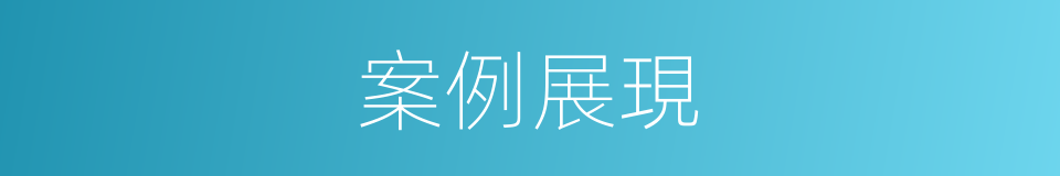 案例展現的同義詞