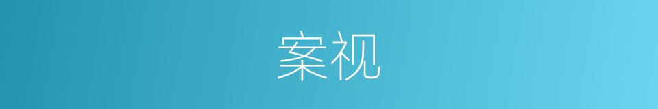 案视的同义词
