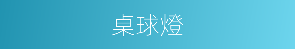 桌球燈的同義詞