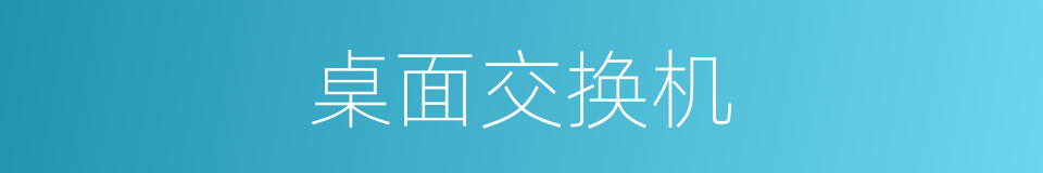 桌面交换机的同义词