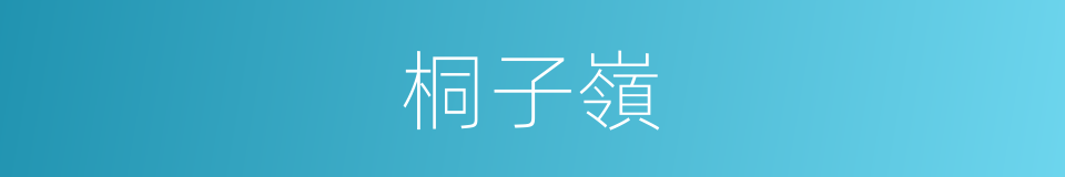 桐子嶺的同義詞