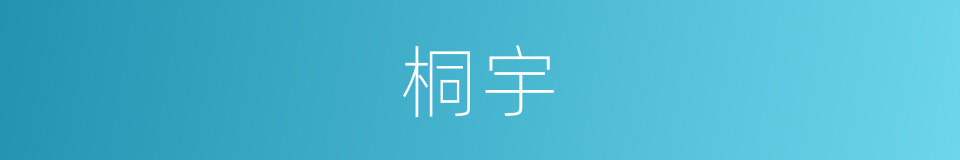 桐宇的同义词