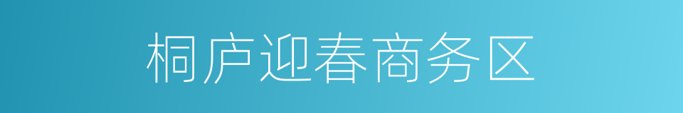 桐庐迎春商务区的同义词