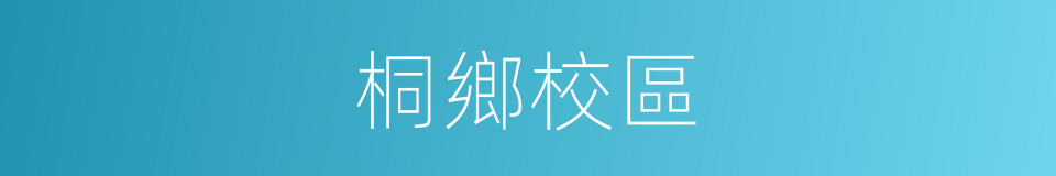 桐鄉校區的同義詞