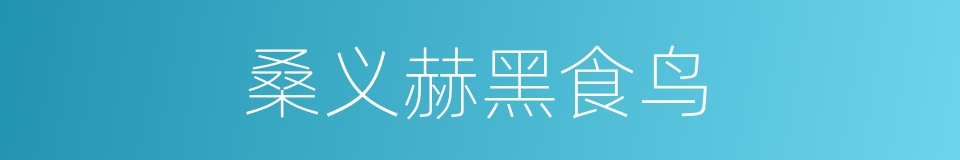 桑义赫黑食鸟的同义词