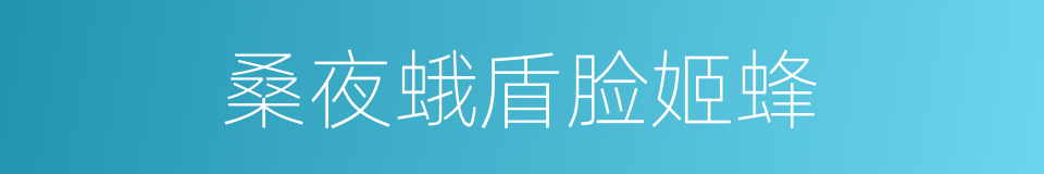 桑夜蛾盾脸姬蜂的同义词
