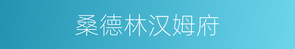 桑德林汉姆府的同义词