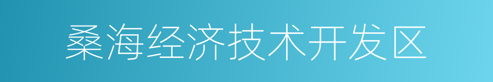 桑海经济技术开发区的同义词