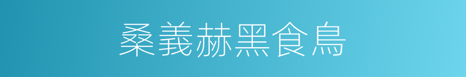 桑義赫黑食鳥的同義詞