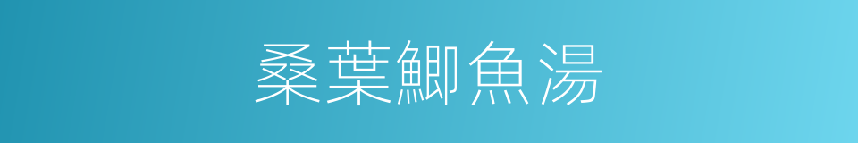 桑葉鯽魚湯的同義詞